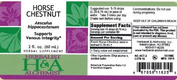 Herbalist & Alchemist H&A Horse Chestnut - herbal supplement