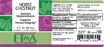 Herbalist & Alchemist H&A Horse Chestnut - herbal supplement