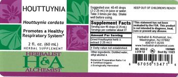 Herbalist & Alchemist H&A Houttuynia - herbal supplement