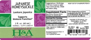 Herbalist & Alchemist H&A Japanese Honeysuckle - herbal supplement