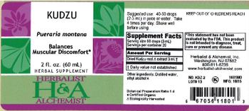 Herbalist & Alchemist H&A Kudzu - herbal supplement