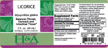 Herbalist & Alchemist H&A Licorice - herbal supplement