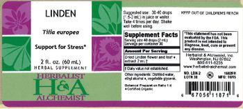 Herbalist & Alchemist H&A Linden - herbal supplement