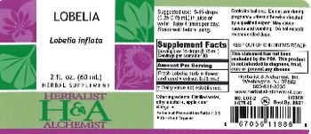 Herbalist & Alchemist H&A Lobelia - herbal supplement