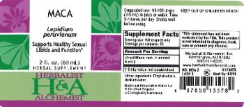 Herbalist & Alchemist H&A Maca - herbal supplement