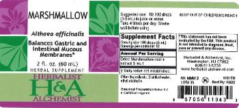 Herbalist & Alchemist H&A Marshmallow - herbal supplement