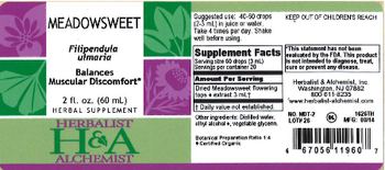 Herbalist & Alchemist H&A Meadowsweet - herbal supplement