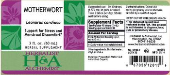 Herbalist & Alchemist H&A Motherwort - herbal supplement