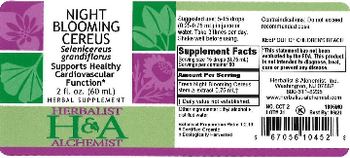 Herbalist & Alchemist H&A Night Blooming Cereus - herbal supplement