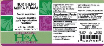 Herbalist & Alchemist H&A Nothern Muira Puama - herbal supplement