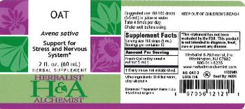 Herbalist & Alchemist H&A Oat - herbal supplement