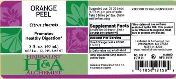 Herbalist & Alchemist H&A Orange Peel - herbal supplement