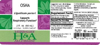 Herbalist & Alchemist H&A Osha - herbal supplement