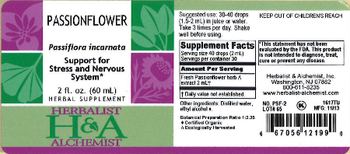 Herbalist & Alchemist H&A Passionflower - herbal supplement