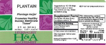 Herbalist & Alchemist H&A Plantain - herbal supplement