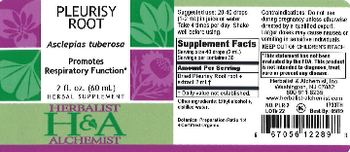 Herbalist & Alchemist H&A Pleurisy Root - herbal supplement