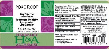 Herbalist & Alchemist H&A Poke Root - herbal supplement