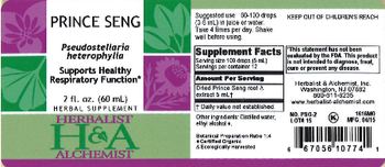Herbalist & Alchemist H&A Prince Seng - herbal supplement