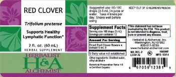 Herbalist & Alchemist H&A Red Clover - herbal supplement