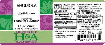Herbalist & Alchemist H&A Rhodiola - herbal supplement
