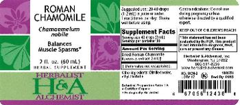 Herbalist & Alchemist H&A Roman Chamomile - herbal supplement