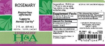 Herbalist & Alchemist H&A Rosemary - herbal supplement
