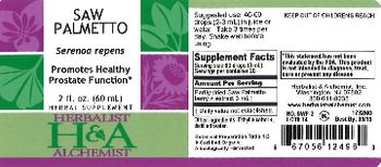 Herbalist & Alchemist H&A Saw Palmetto - herbal supplement