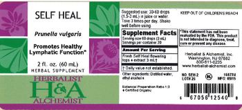 Herbalist & Alchemist H&A Self Heal - herbal supplement
