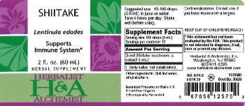 Herbalist & Alchemist H&A Shiitake - herbal supplement