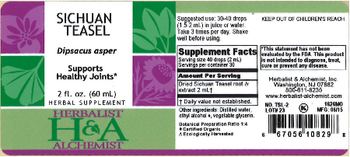 Herbalist & Alchemist H&A Sichuan Teasel - herbal supplement