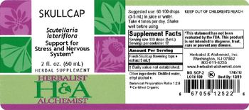 Herbalist & Alchemist H&A Skullcap - herbal supplement