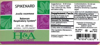Herbalist & Alchemist H&A Spikenard - herbal supplement