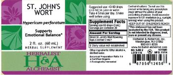 Herbalist & Alchemist H&A St. John's Wort - herbal supplement