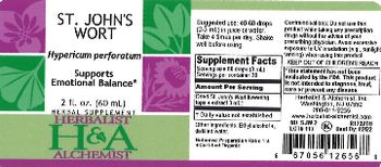 Herbalist & Alchemist H&A St. John's Wort - herbal supplement