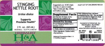 Herbalist & Alchemist H&A Stinging Nettle Root - herbal supplement