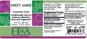 Herbalist & Alchemist H&A Sweet Annie - herbal supplement
