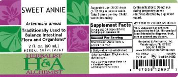 Herbalist & Alchemist H&A Sweet Annie - herbal supplement