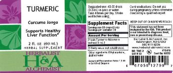 Herbalist & Alchemist H&A Turmeric - herbal supplement