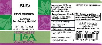 Herbalist & Alchemist H&A Usnea - herbal supplement