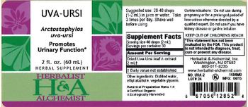 Herbalist & Alchemist H&A Uva-Ursi - herbal supplement