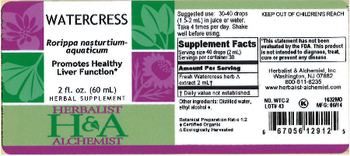 Herbalist & Alchemist H&A Watercress - herbal supplement