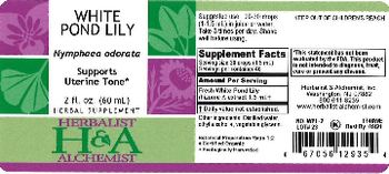 Herbalist & Alchemist H&A White Pond Lily - herbal supplement