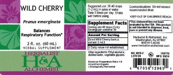 Herbalist & Alchemist H&A Wild Cherry - herbal supplement