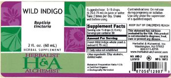 Herbalist & Alchemist H&A Wild Indigo - herbal supplement