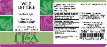 Herbalist & Alchemist H&A Wild Lettuce - herbal supplement