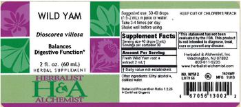 Herbalist & Alchemist H&A Wild Yam - herbal supplement