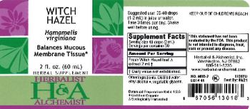 Herbalist & Alchemist H&A Witch Hazel - herbal supplement