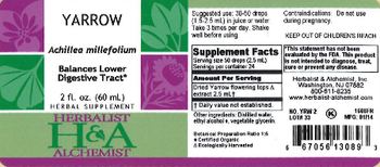 Herbalist & Alchemist H&A Yarrow - herbal supplement