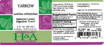 Herbalist & Alchemist H&A Yarrow - herbal supplement