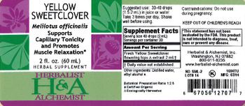 Herbalist & Alchemist H&A Yellow Sweetclover - herbal supplement